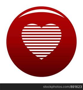 Warm heart icon. Simple illustration of warm heart vector icon for any design red. Warm heart icon vector red