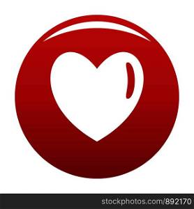 Warm human heart icon. Simple illustration of warm human heart vector icon for any design red. Warm human heart icon vector red