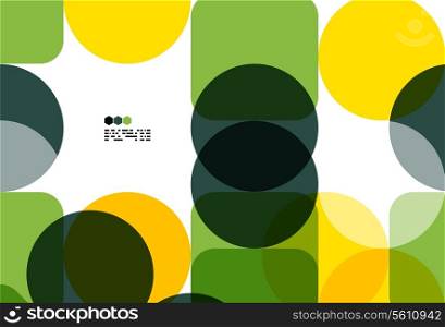 Warm modern color geometric shape abstract background with copy space