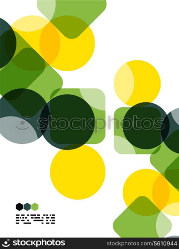 Warm modern color geometric shape abstract background with copy space