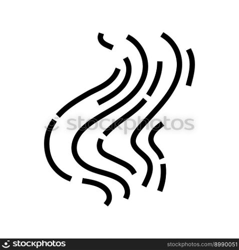 warm smell line icon vector. warm smell sign. isolated contour symbol black illustration. warm smell line icon vector illustration