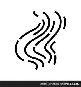 warm smell line icon vector. warm smell sign. isolated contour symbol black illustration. warm smell line icon vector illustration