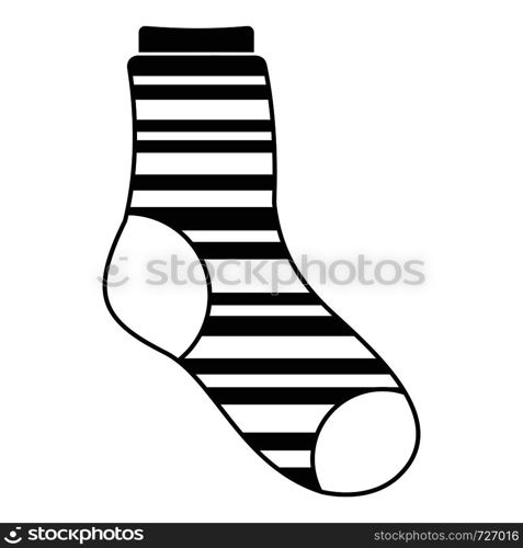 Warm sock icon. Simple illustration of warm sock vector icon for web. Warm sock icon, simple style