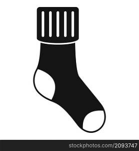 Warm sock icon simple vector. Winter wool sock. Fashion item. Warm sock icon simple vector. Winter wool sock