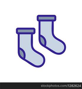 Warm socks icon vector. Thin line sign. Isolated contour symbol illustration. Warm socks icon vector. Isolated contour symbol illustration