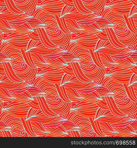 Warm waves vector repeating pattern. Wavy seamless pattern. For textile or packaging design.. Warm waves vector repeating pattern. Wavy seamless . For textile or packaging design.