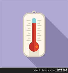 Warming temperature icon flat vector. Global climate. Weather disaster. Warming temperature icon flat vector. Global climate