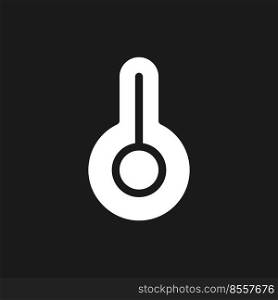 Warmth dark mode glyph ui icon. Color balance. Simple filled line element. User interface design. White silhouette symbol on black space. Solid pictogram for web, mobile. Vector isolated illustration. Warmth dark mode glyph ui icon