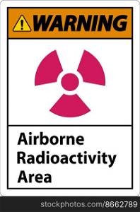 Warning Airborne Radioactivity Area Symbol Sign On White Background