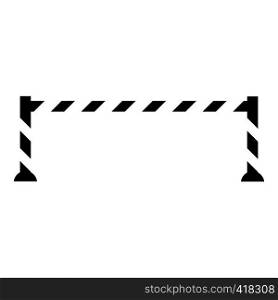 Warning barrier icon. Simple illustration of warning barrier vector icon for web. Warning barrier icon , simple style