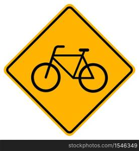 Warning Bicycles Only traffic Road Symbol Sign Isolate on White Background,Vector Illustration EPS.10