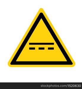 Warning Direct Current DC Symbol Sign, Vector Illustration, Isolate On White Background Label. EPS10