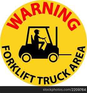 Warning Forklift Truck area Hazard   Warning Label