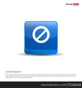 warning icon - 3d Blue Button.