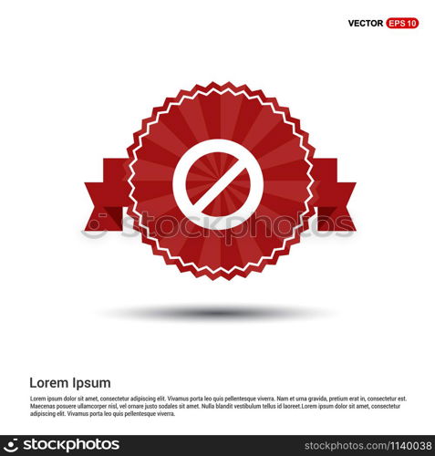 warning icon - Red Ribbon banner