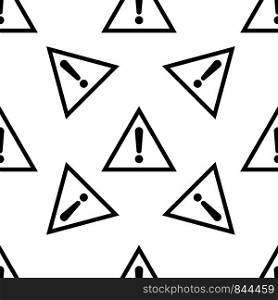 Warning Icon Seamless Pattern, Attention Icon, Danger Symbol Vector Art Illustration