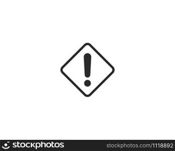 Warning icon vector template