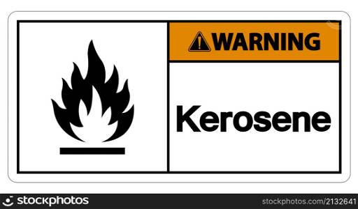 Warning Kerosene Symbol Sign On White Background