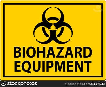 Warning Label, Biohazard Equipment Sign