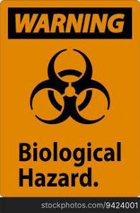 Warning Label Biological Hazard On White Background