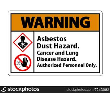 Warning Label Disease Hazard, Authorized Personnel Only Isolate on transparent Background,Vector Illustration