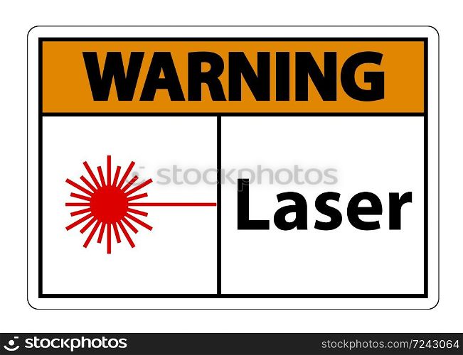 Warning Laser Symbol Sign Symbol Sign Isolate on transparent Background,Vector Illustration