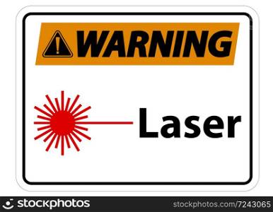 Warning Laser Symbol Sign Symbol Sign Isolate on transparent Background,Vector Illustration