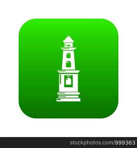 Warning light icon green vector isolated on white background. Warning light icon green vector