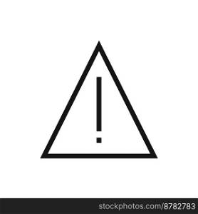 Warning line icon isolated on white background. Black flat thin icon on modern outline style. Linear symbol and editable stroke. Simple and pixel perfect stroke vector illustration.