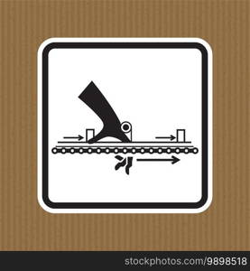 Warning Moving Part Cause Injury Symbol Sign Isolate on White Background,Vector Illustration