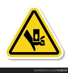 Warning Moving Part Crush and Cut Symbol Sign Isolate On White Background,Vector Illustration