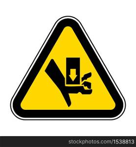 Warning Moving Part Crush and Cut Symbol Sign Isolate On White Background,Vector Illustration EPS.10