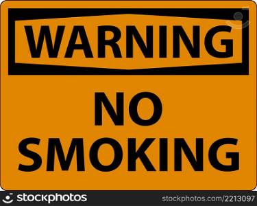 Warning No Smoking Symbol Sign On White Background