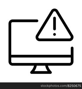 Warning on desktop alerts of issues.