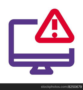 Warning on desktop alerts of issues.