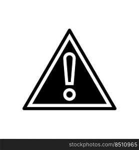 warning road sign glyph icon vector. warning road sign sign. isolated symbol illustration. warning road sign glyph icon vector illustration