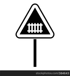 Warning road sign icon. Simple illustration of warning road sign vector icon for web design. Warning road sign icon, simple style