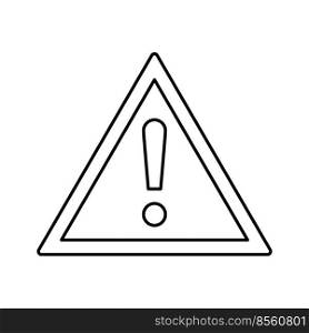 warning road sign line icon vector. warning road sign sign. isolated contour symbol black illustration. warning road sign line icon vector illustration