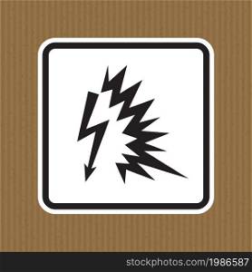 Warning Sign Arc Flash Symbol on white background