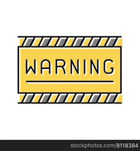 warning sign color icon vector. warning sign sign. isolated symbol illustration. warning sign color icon vector illustration