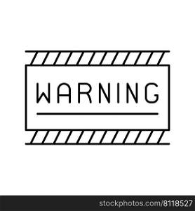 warning sign line icon vector. warning sign sign. isolated contour symbol black illustration. warning sign line icon vector illustration