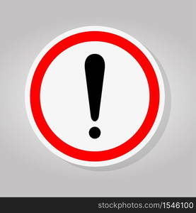 Warning sign Sign Isolate On White Background,Vector Illustration