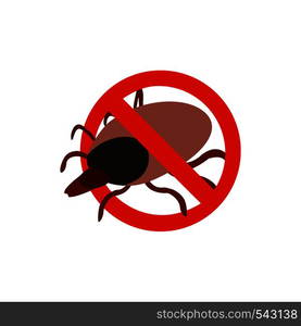 Warning sign with tick icon in isometric 3d style isolated on white background. Sanitation and prohibition symbol. Warning sign with tick icon, isometric 3d style