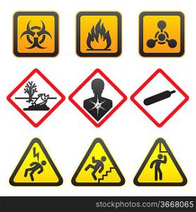 Warning symbols - Hazard Signs-Second set