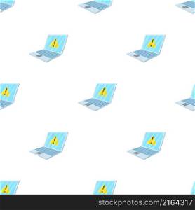 Warning system on laptop pattern seamless background texture repeat wallpaper geometric vector. Warning system on laptop pattern seamless vector