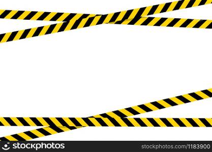 Warning tape background flat style. Vector eps10
