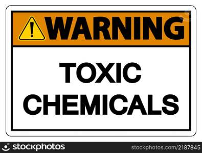Warning Toxic Chemicals Symbol Sign On White Background