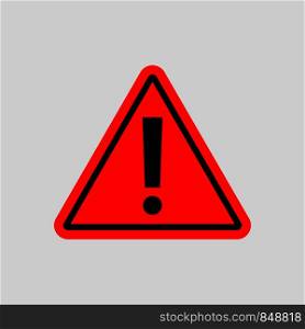 warning - vector icon. warning red sign in flat design. Eps10. warning - vector icon. warning red sign in flat design