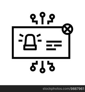 warning visit to dangerous site line icon vector. warning visit to dangerous site sign. isolated contour symbol black illustration. warning visit to dangerous site line icon vector illustration