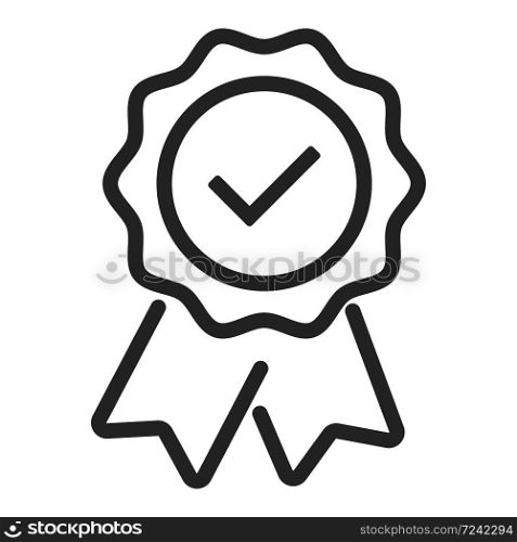 Warranty certificate badge. Vector isolated approve icon.